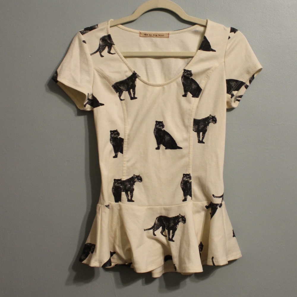 Tee by Big Star Cat Peplum Shirt